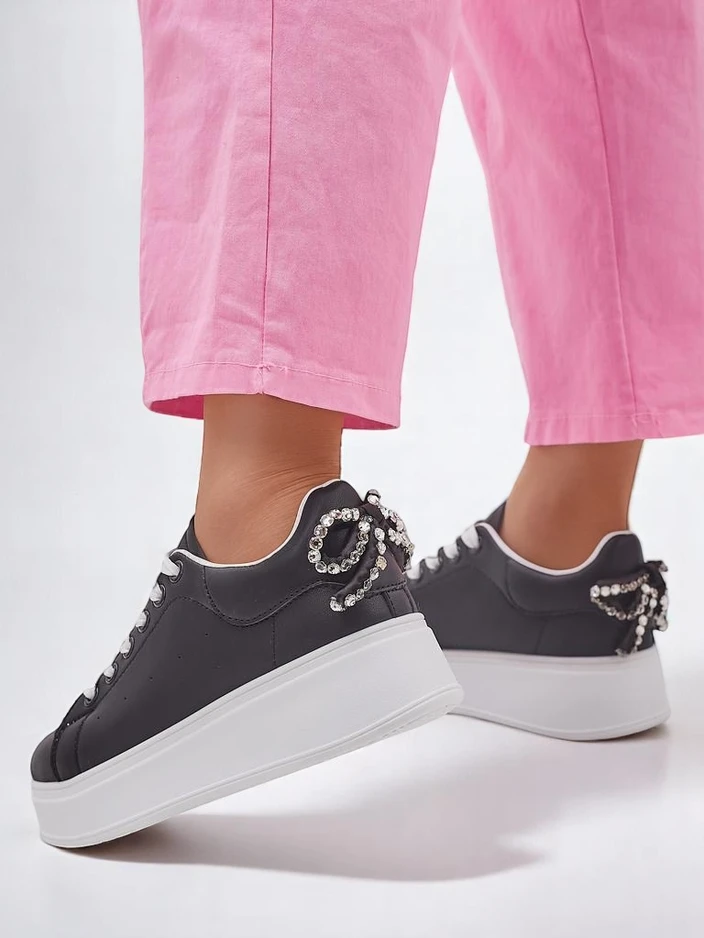 Royalfashion Dámske platformové športové tenisky Srdiečko