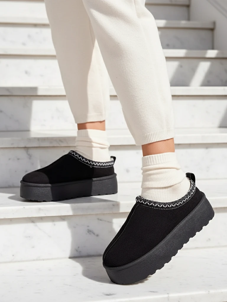 Royalfashion Dámske krátke čižmy Zommy a'la snow boots