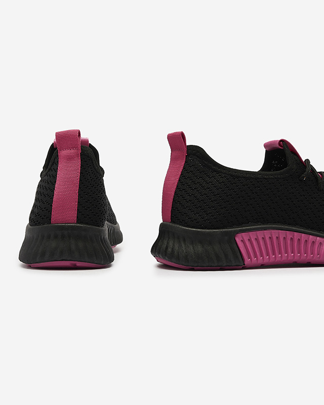 Čierna dámska športová obuv s fuchsiovými vložkami Keteti - Obuv