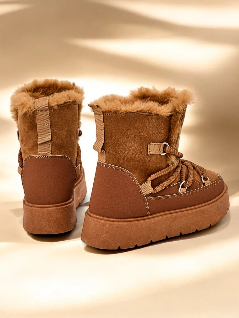 Royalfashion Dámske zimné topánky sú prispôsobené šnurovaním Liloz