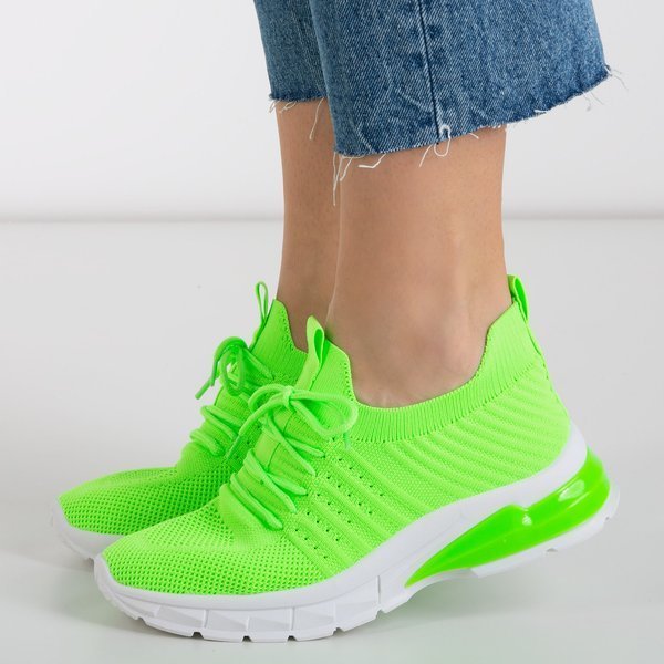 Neon zelené dámské sportovní boty Brighton - Footwear 1