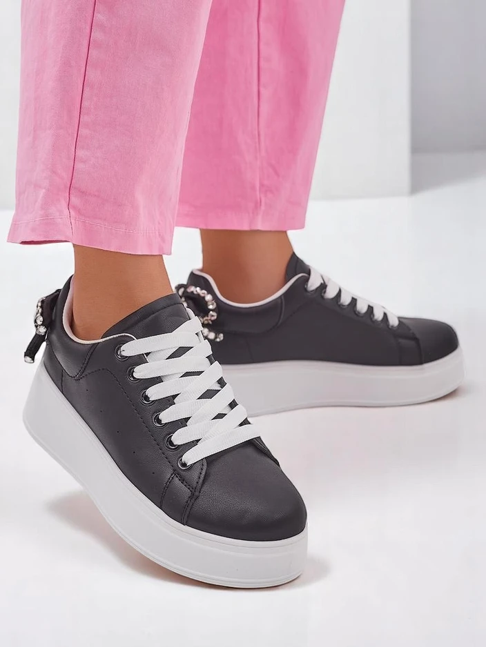 Royalfashion Dámske platformové športové tenisky Srdiečko