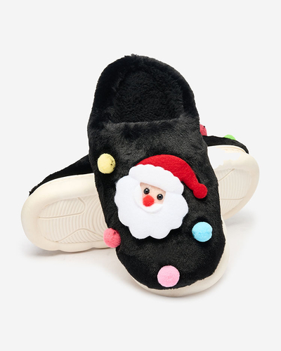 Royalfashion Vianočné dámske papuče v čiernej farbe Fertemse