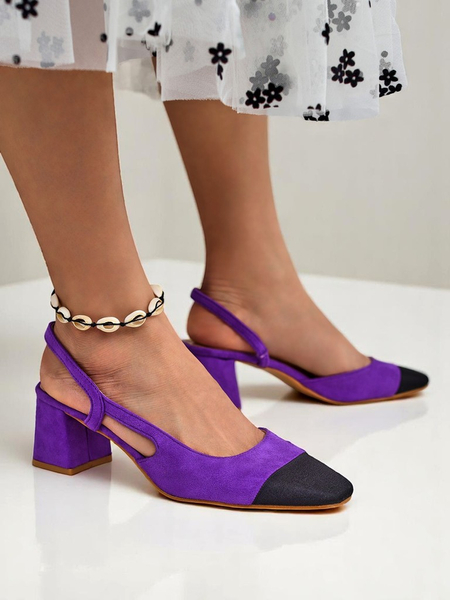 Royalfashion Ženski salonarji z nizko peto z okrasno konico Eleganzo