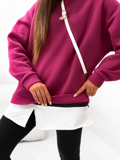 Royalfashion Bavlnená dámska mikina s odnímateľnou spodnou časťou