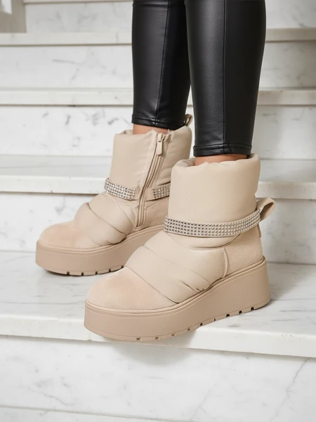 Royalfashion Dámske Snehule na Klinovom Podpätku Renosi