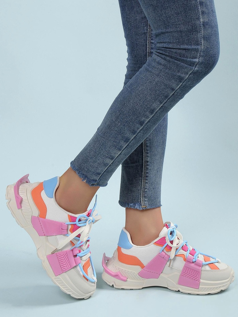 Royalfashion Dámske športové tenisky s gumovými vkladkami Bubble