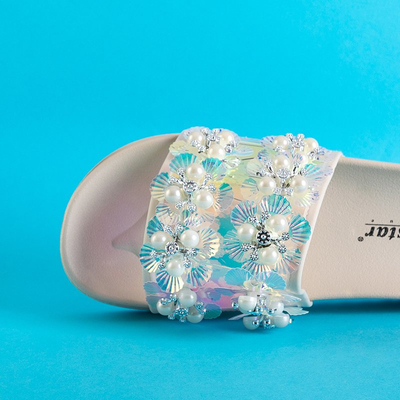 Dámske béžové sandále na platforme s ozdobou Maurelle - Obuv