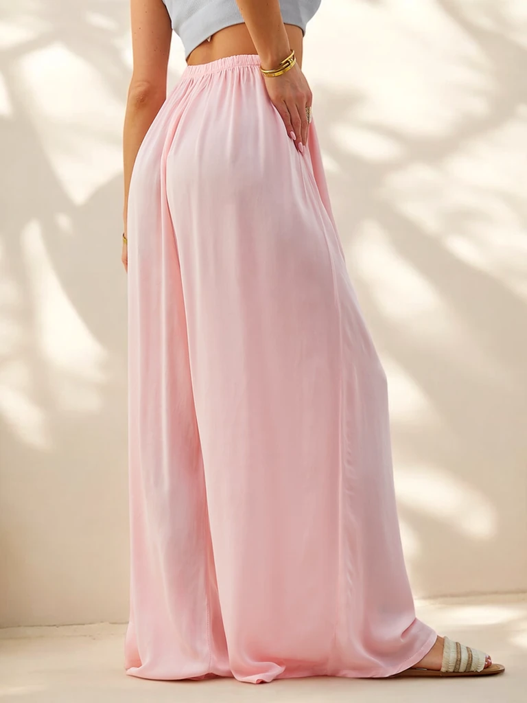 Royalfashion Dámske rovné viskózové nohavice materiál