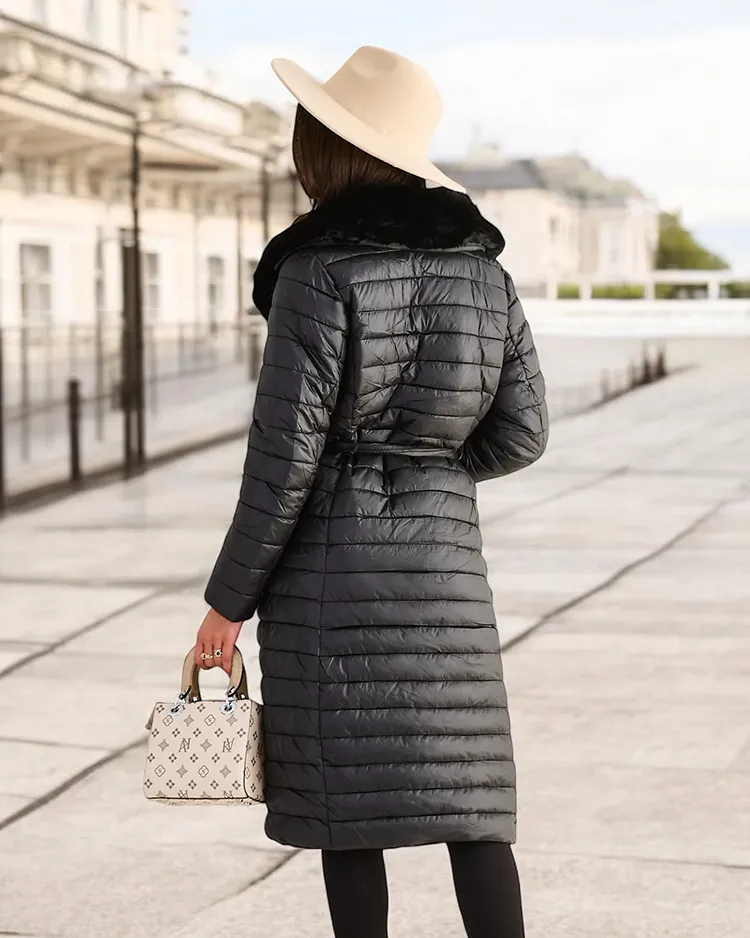 Royalfashion Dlhý dámsky kabát