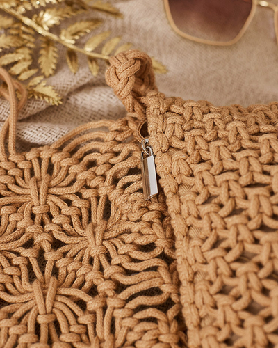 Royalfashion Malá dámska pletená kabelka