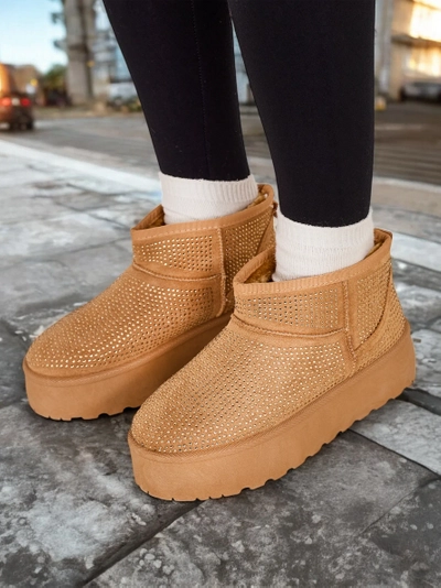 Royalfashion Beige ženské snehule a'la UGGs Corob