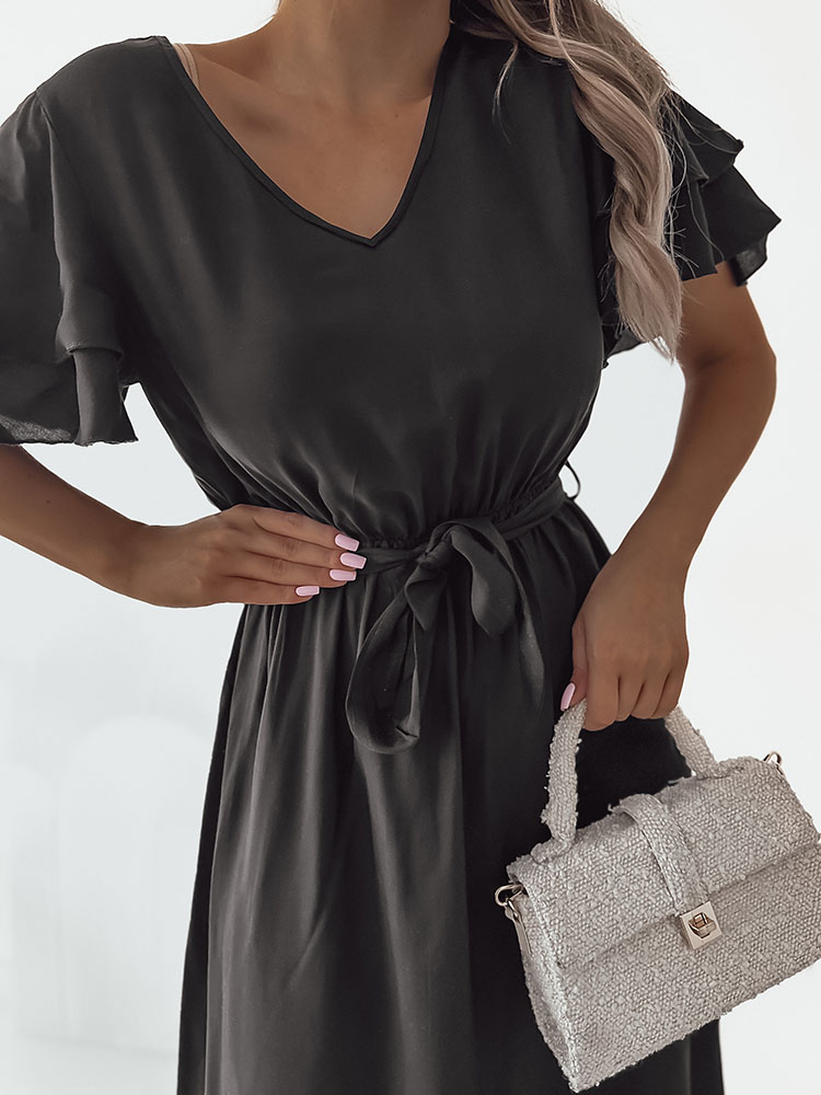 Royalfashion Dámske jednoduché midi šaty