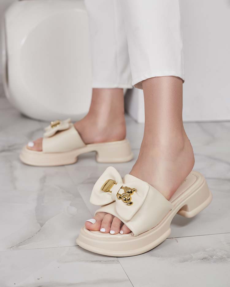 Royalfashion Dámske žabky Leminer Bow