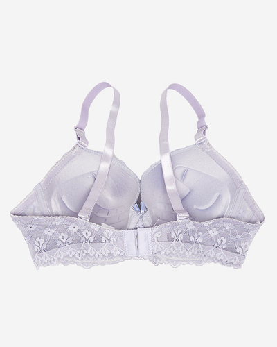 Dámska podprsenka so sivou čipkou - Spodná bielizeň