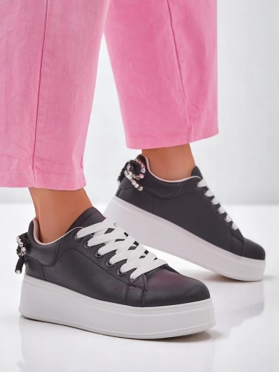 Royalfashion Dámske platformové športové tenisky Srdiečko