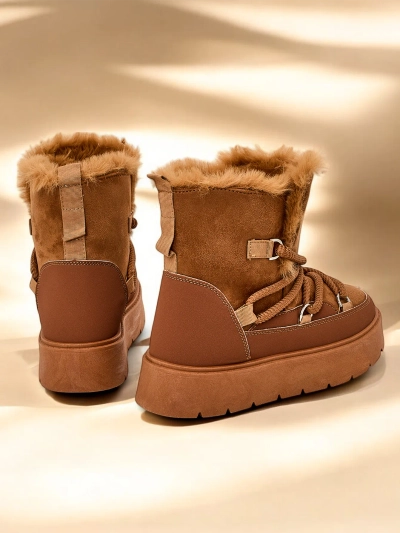 Royalfashion Dámske zimné topánky sú prispôsobené šnurovaním Liloz