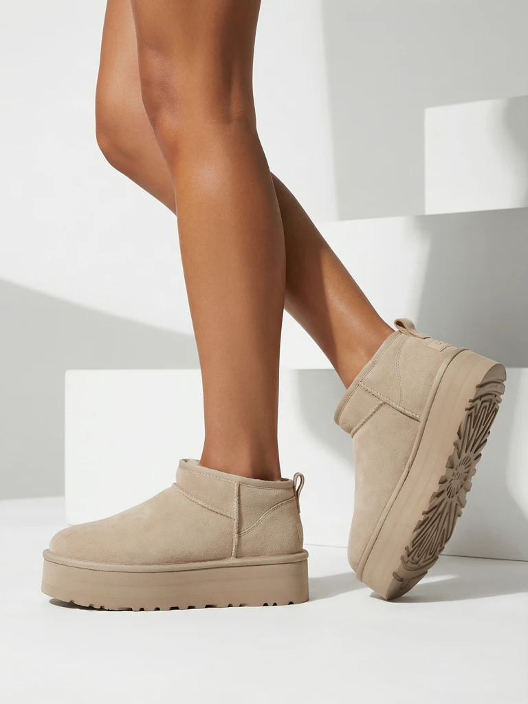 Royalfashion Dámske krátke čižmy a'la snow boots Ozozi