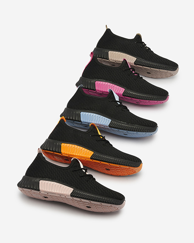 Čierna dámska športová obuv s fuchsiovými vložkami Keteti - Obuv