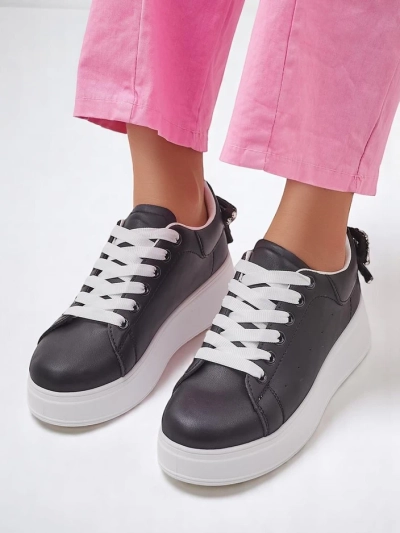 Royalfashion Dámske platformové športové tenisky Srdiečko