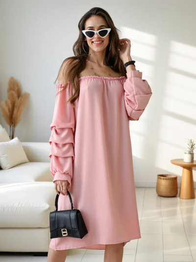 Kráľovská móda Hladké dámske šaty a'la španielsky štýl s volánmi