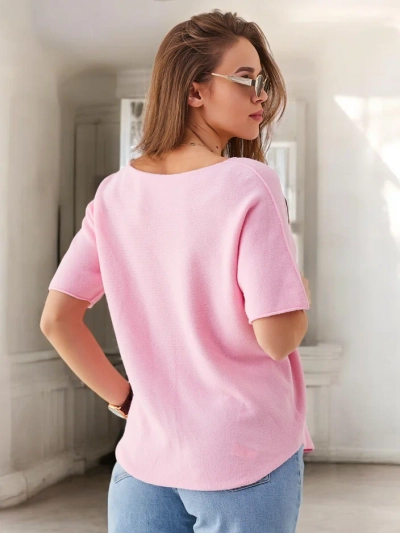 Royalfashion Tenký dámsky sveter s krátkymi rukávmi