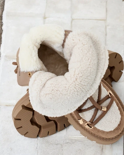 Royalfashion Lozin dámske šnurovacie snehové topánky