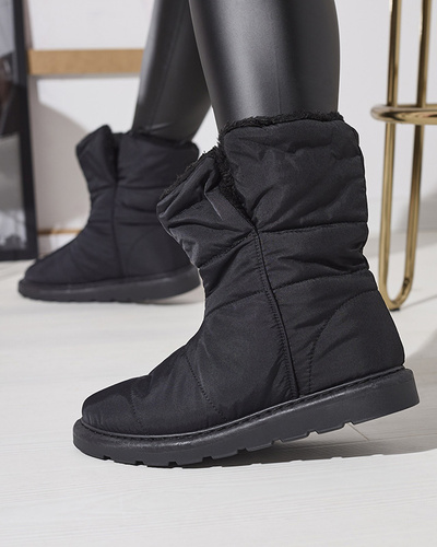 Čierne dámske čižmy a'la snow boots Kalioli- Footwear