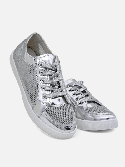 Royalfashion Lakované dámske tenisky z eko kože Azzuros