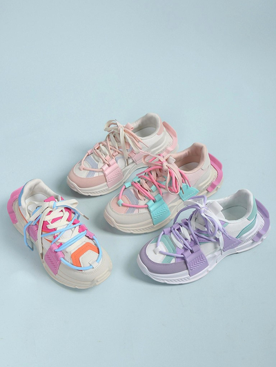 Royalfashion Dámske športové tenisky s gumovými vkladkami Bubble