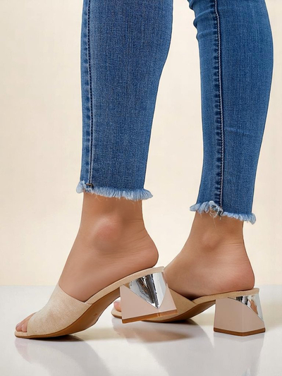 Dámske šľapky Royalfashion s dekoratívnymi opätkami Vollatie