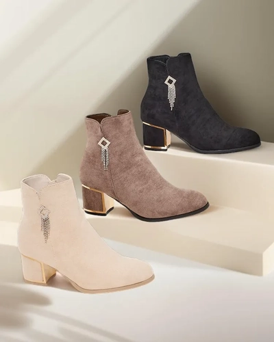 Royalfashion Eco-suede ženské topánky na sloupku Egris