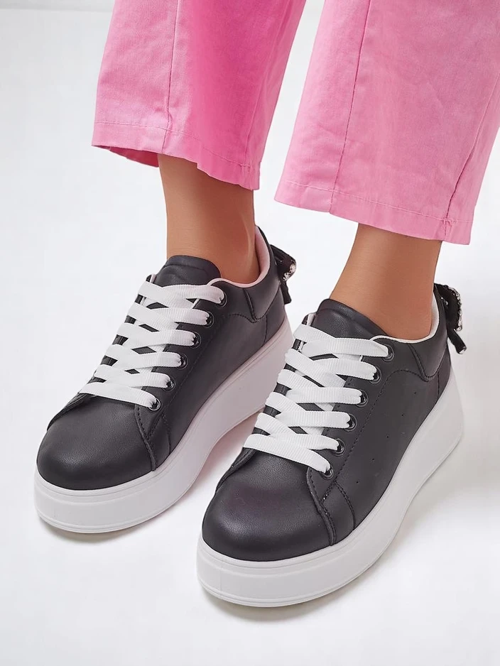 Royalfashion Dámske platformové športové tenisky Srdiečko