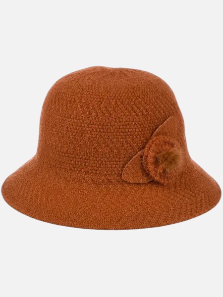 Ženski klobuk bowler z okrasjem Ella Mae