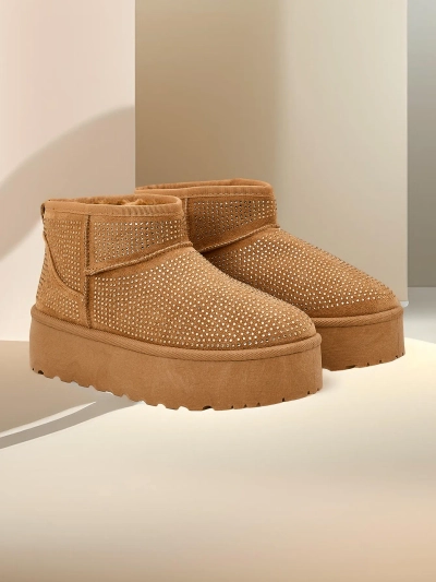 Royalfashion Beige ženské snehule a'la UGGs Corob