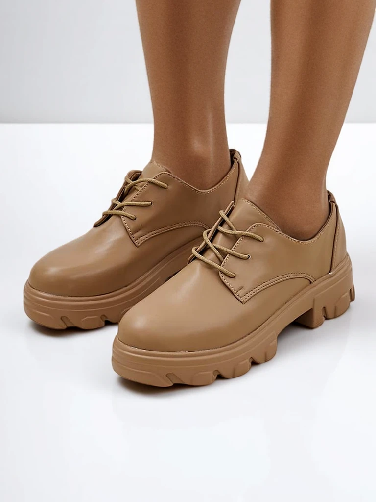 Royalfashion Dámske šnurovacie topánky s hrubšou podrážkou Gofey