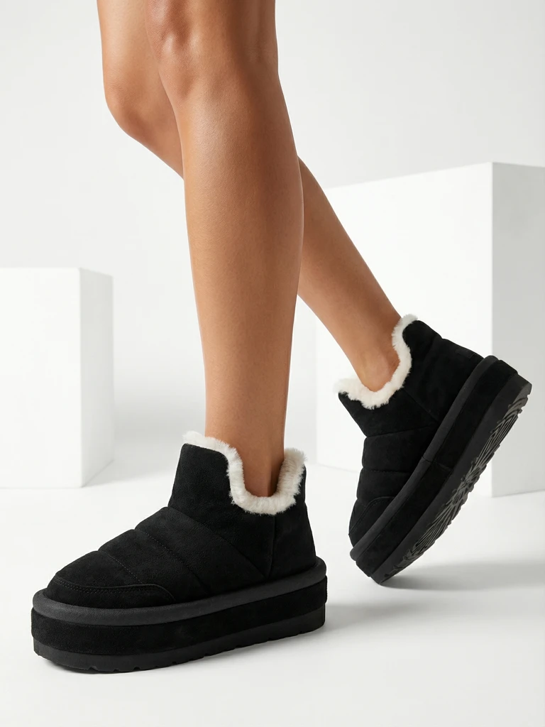 Royalfashion Dámske krátke čižmy Zoeno a'la snow boots