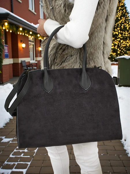 Ženska shopper torbica eko semiš Dorelle