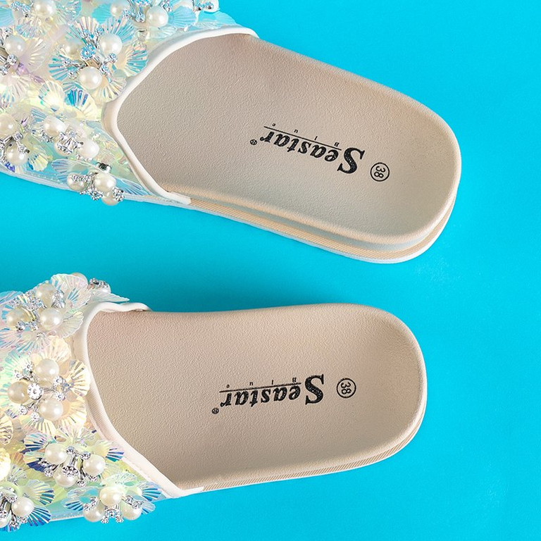 Dámske béžové sandále na platforme s ozdobou Maurelle - Obuv