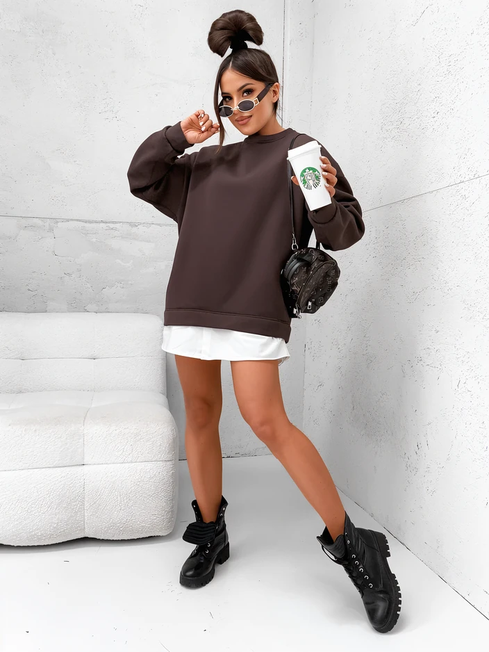 Royalfashion Bavlnená dámska mikina s odnímateľnou spodnou časťou