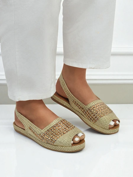 Dámske espadrilky na sandále s kamienkami Belle Sparkle