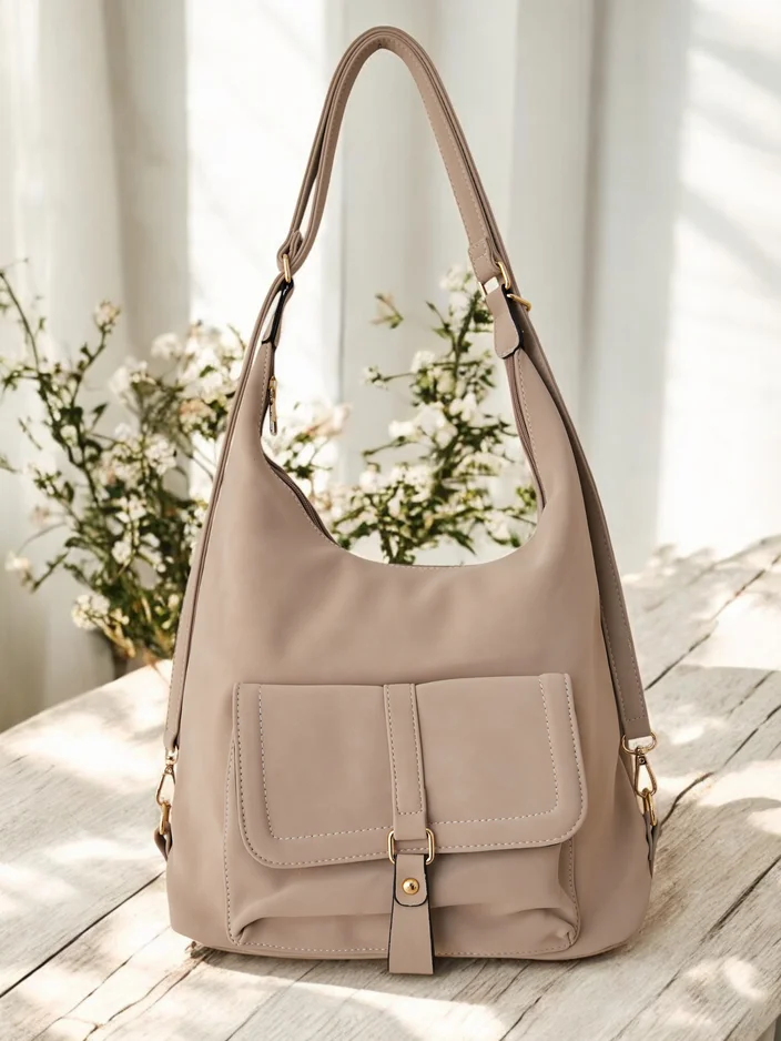 Royalfashion Dámska taška vyrobená z matnej eko-kože s vreckom na prednej strane