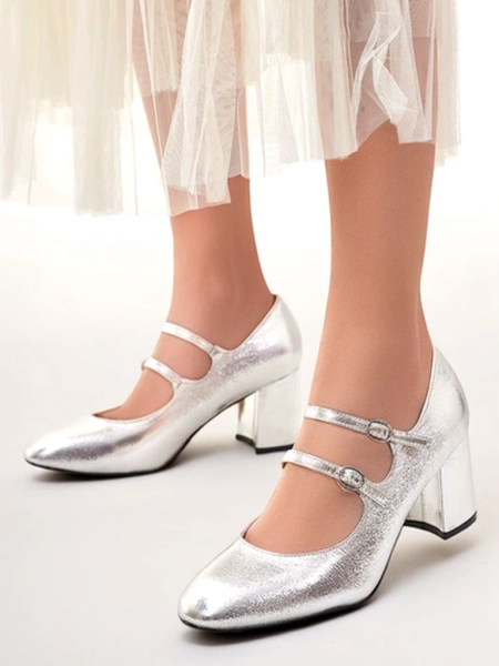 Royalfashion Dámske lodičky z lakovanej kože na blokovom podpätku so strunami Ovinna