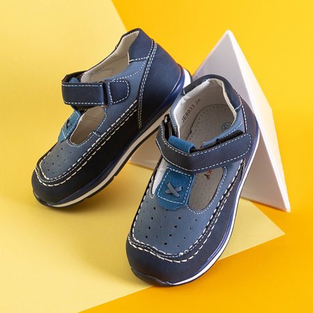 Modré chlapčenské topánky s vložkami Bartni - Obuv