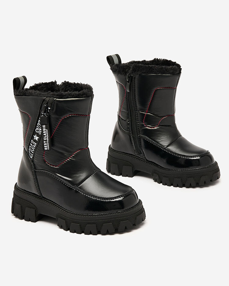 Royalfashion Detské topánky a'la snow boots v čiernej farbe Sorroda