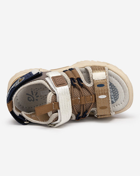 Béžové detské sandále so suchým zipsom Meteris - Obuv