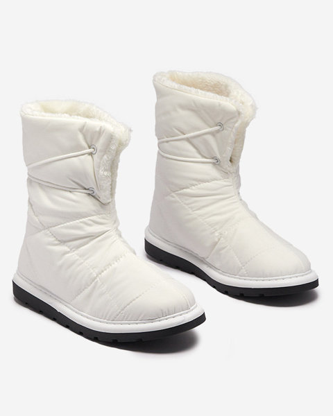 Biela dámska obuv a'la snehule Amirfu- Obuv