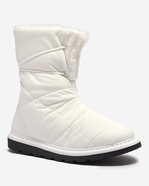 Biela dámska obuv a'la snehule Amirfu- Obuv