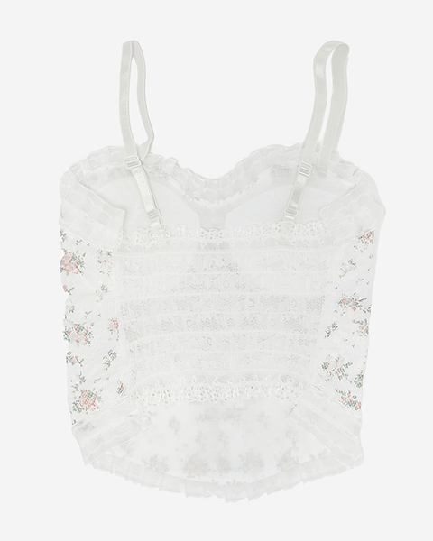 Biely dámsky bralette top - Spodná bielizeň