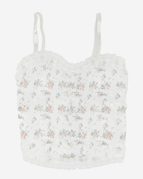 Biely dámsky bralette top - Spodná bielizeň